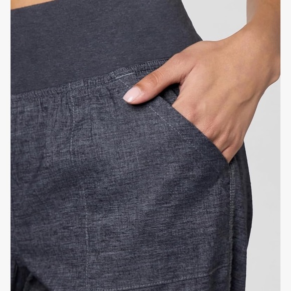 prAna Mantra Pant Gray Wide Leg Pants Hemp blend Yoga Loungewear Activewear - Picture 4 of 13